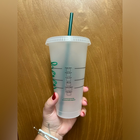 Reusable Starbucks cup with the name “Abby” printed on the side - Picture 3 of 3